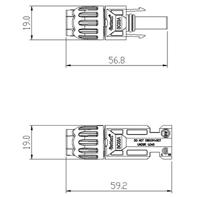 BC03A Photovoltaic Connector (Female and male cable coupler)